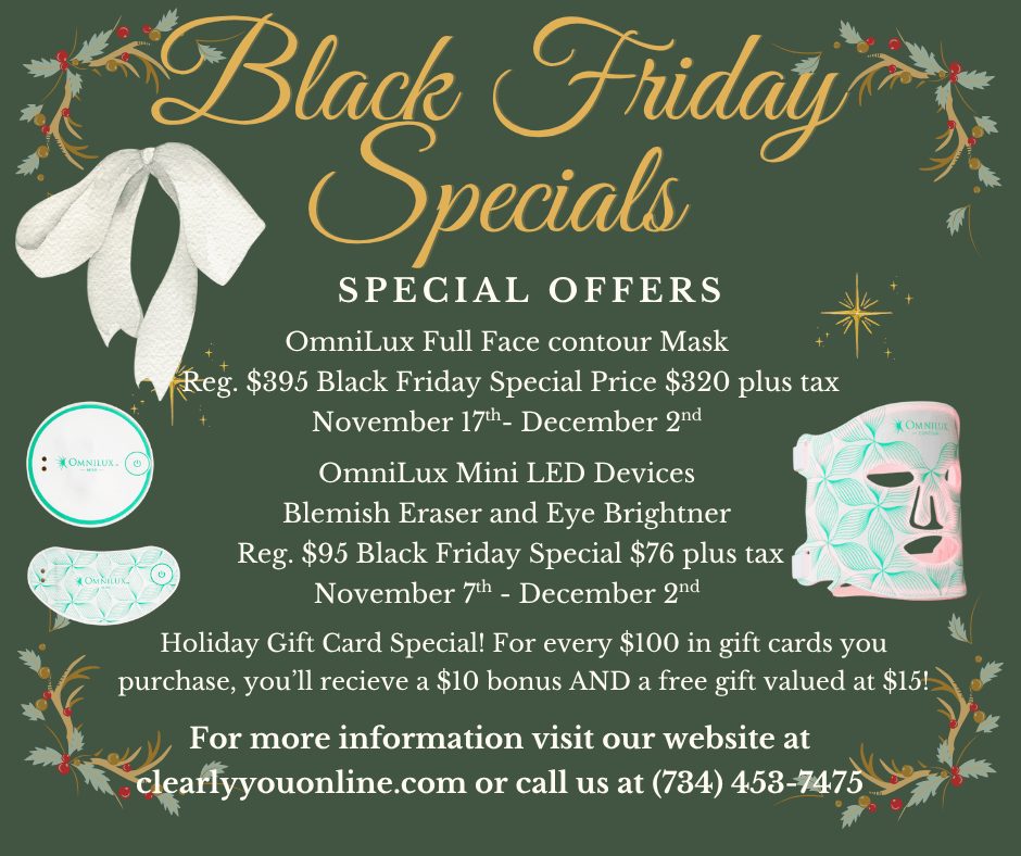 Black Friday Specials - Facials from Clearly You